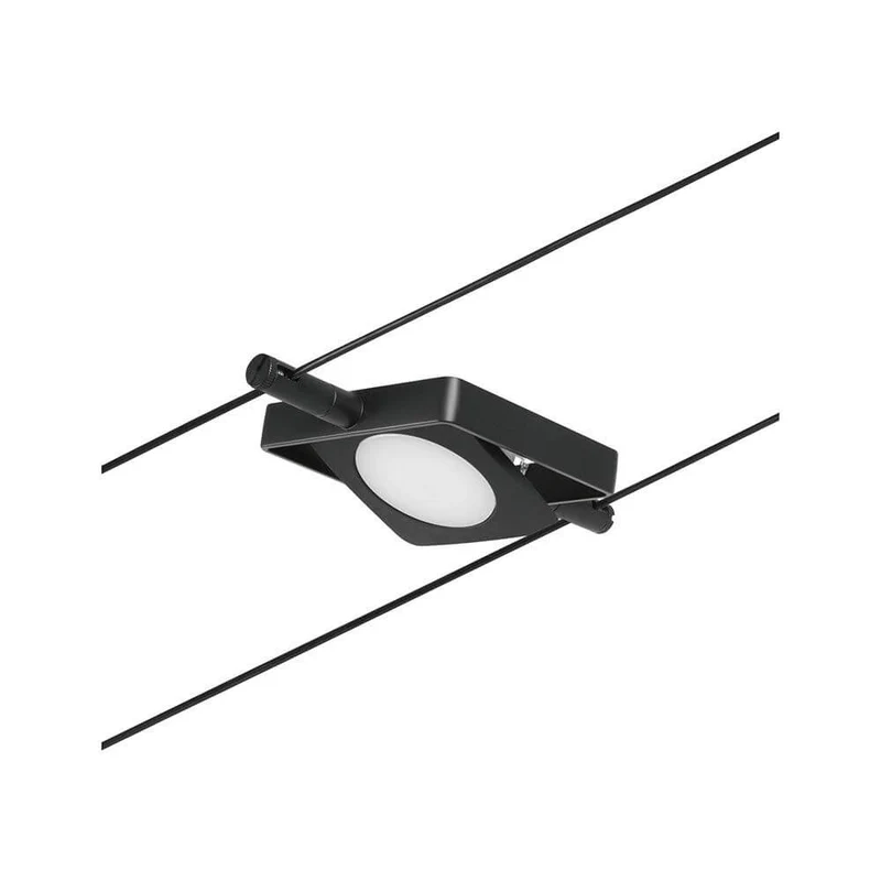 CorDuo LED Seilsystem Mac Einzelspot Schwarz-Matt, Chrom