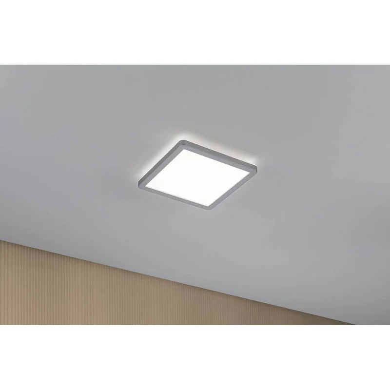 LED Panel Atria Shine 19 x 19cm Eckig Chrom-Matt