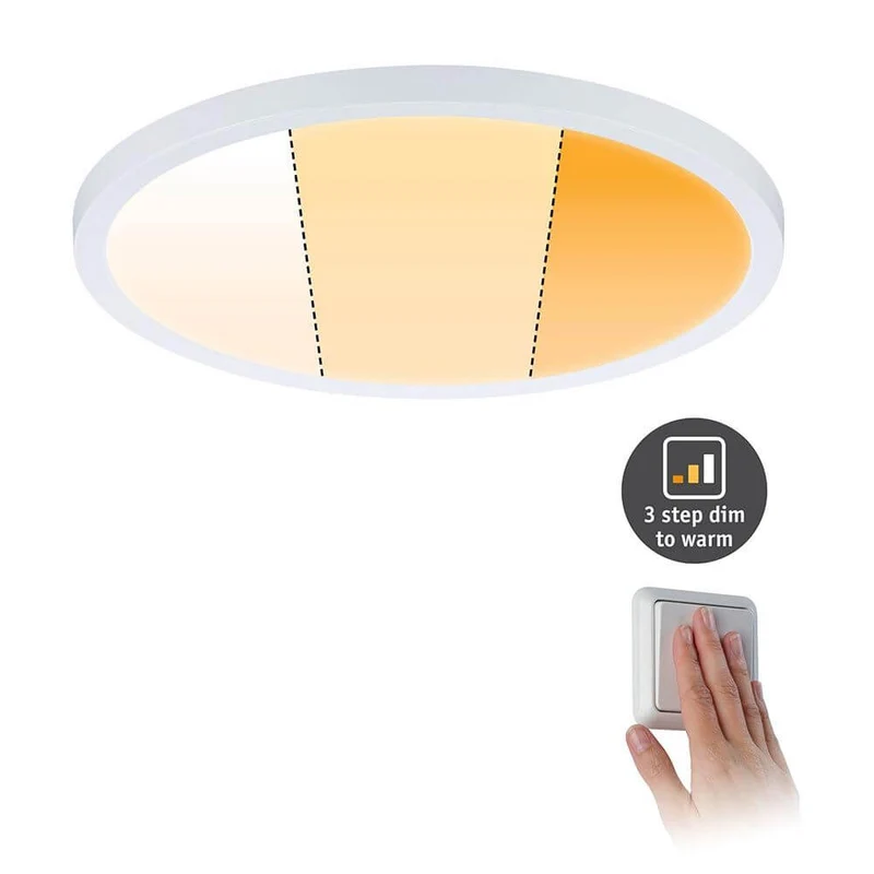VariFit LED Einbaupanel Areo Dim-to-Warm Ø 23cm Weiß-Matt