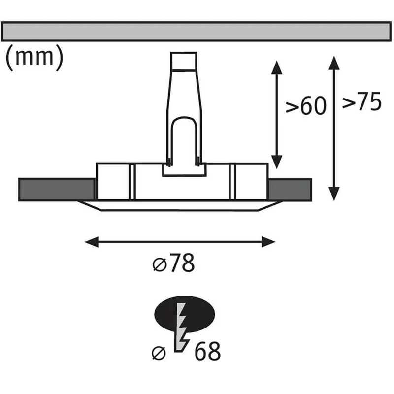 LED Einbauleuchte Nova Basis-Set Starr Rund Ø 7,8cm Weiß-Matt