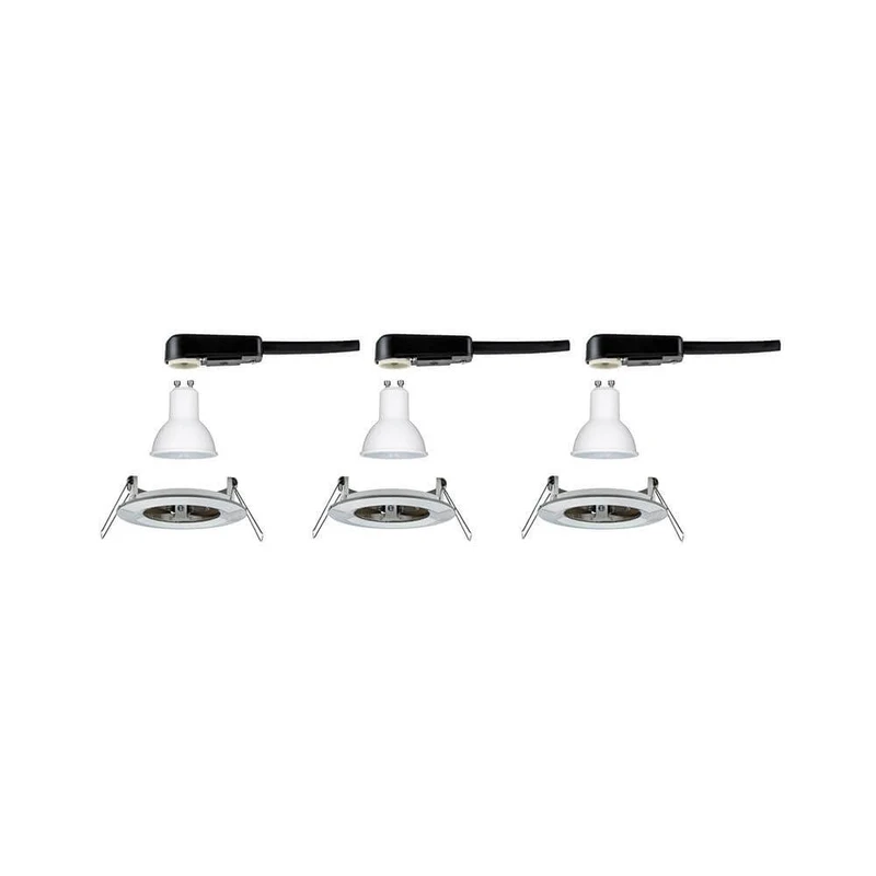 LED Einbauleuchte Nova Basis-Set starr Rund Ø 7,8cm Alu-Gebürstet
