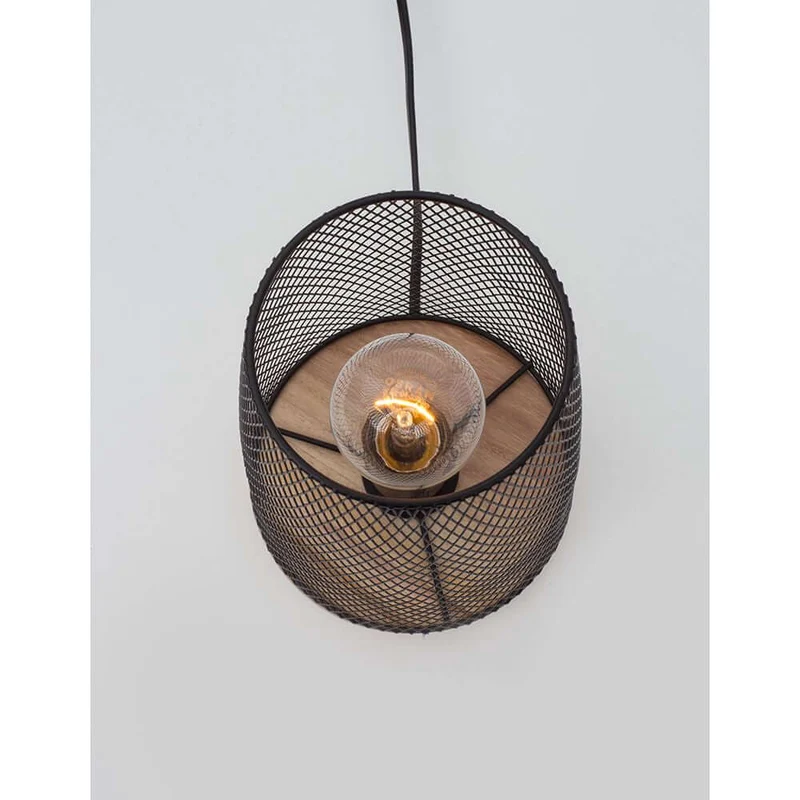 Marco Tischlampe 19cm Metall Holz