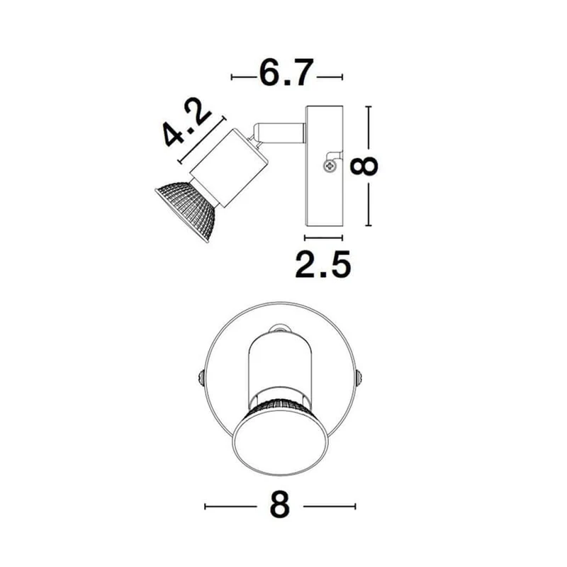 Lup Spot Wandlampe Metall