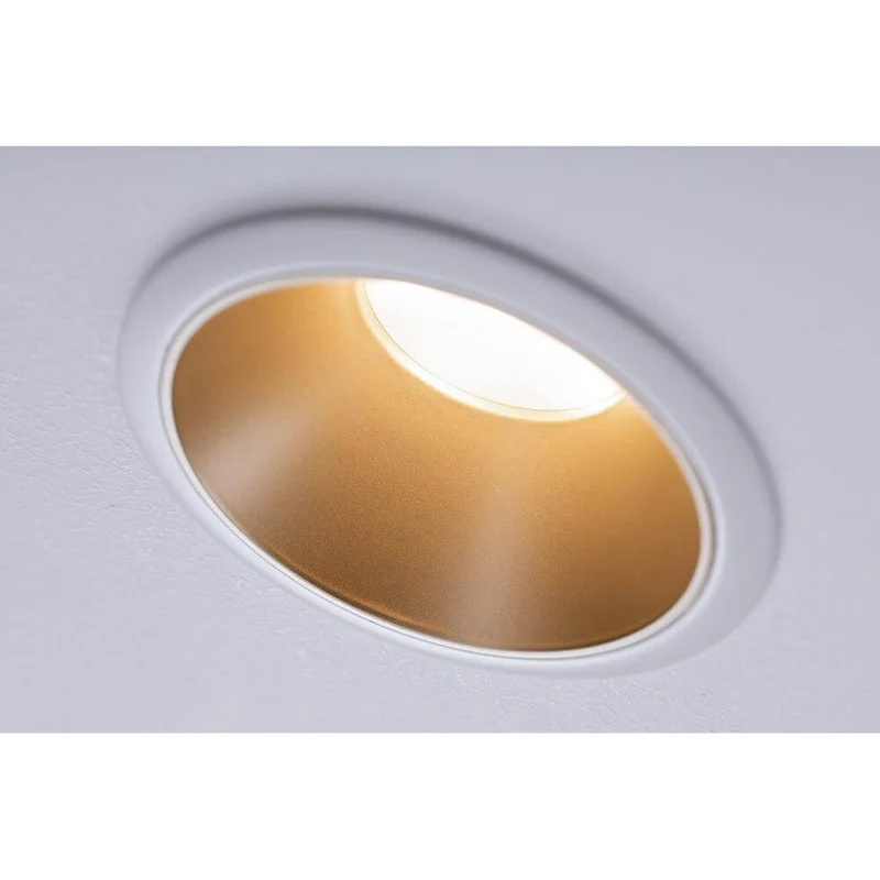 LED Einbauleuchte Cole Basis-Set Rund Weiß, Gold