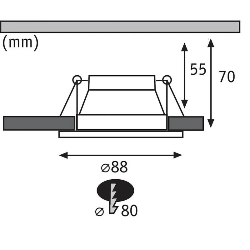 LED Einbauleuchte Cole Basis 3er-Set Weiß, Schwarz