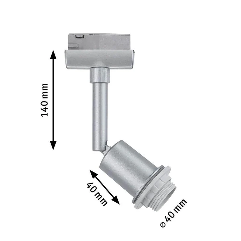 U-Rail Schienenspot DecoSystems Einzelspot Dimmbar Chrom-Matt