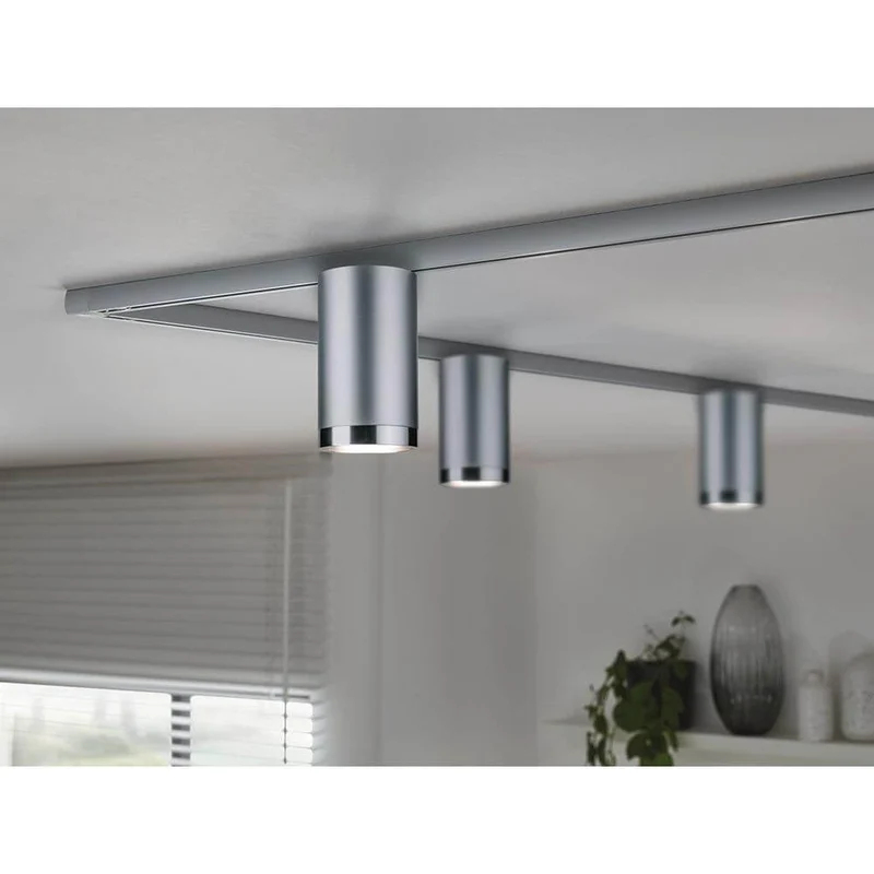 U-Rail Schienenspot Tube Einzelspot Dimmbar Chrom-Matt