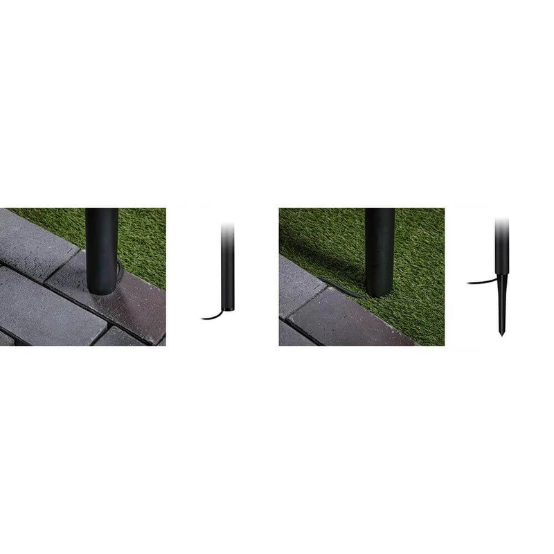 LED Pollerleuchte Flarea 40cm Schwarz Metall IP65