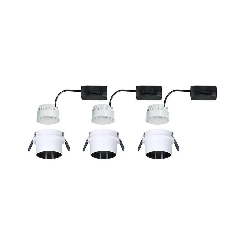 LED Einbauleuchte Stufen-Dimmer Gil LED Basis-Set Schwarz, Weiß