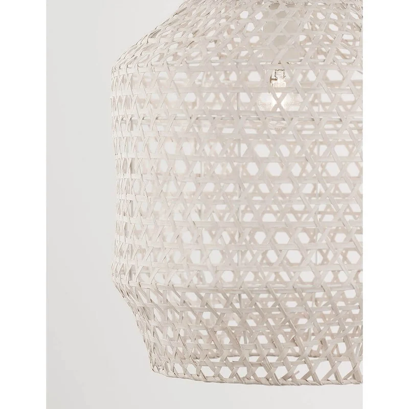 Mia Hängelampe Rattan Weiß