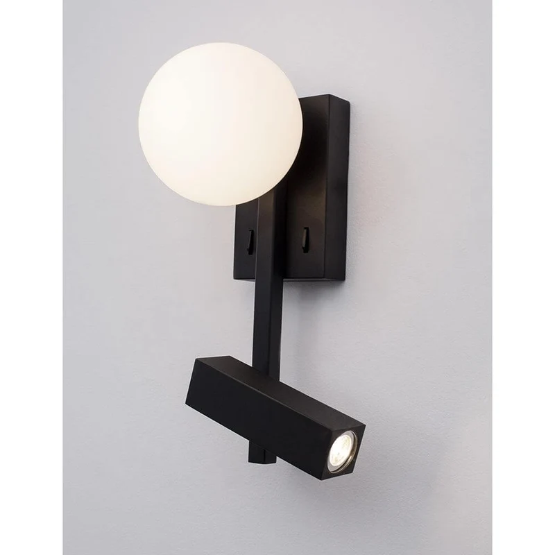 Joline LED Glas-Wandleuchte Sandig Schwarz