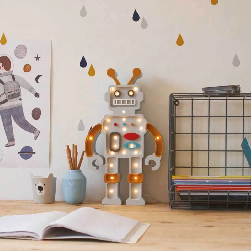Kinder Wand- & Tischleuchte Roboter