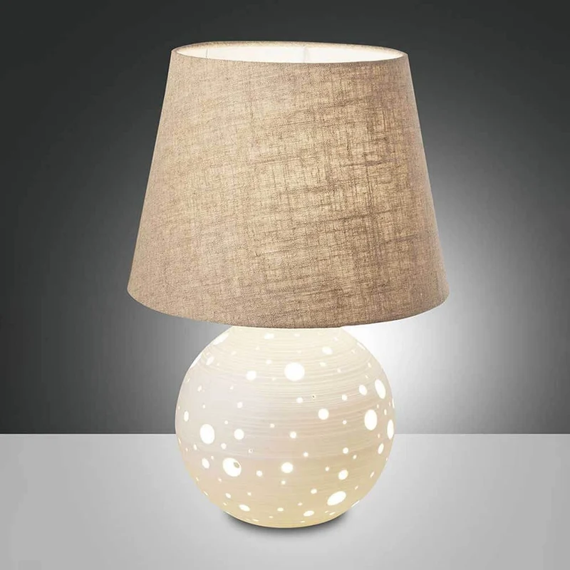Corvara Tischlampe E27 Weiß