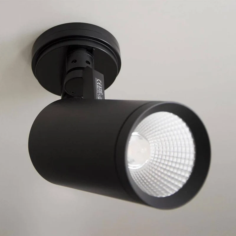 Aufbauadapter für 3-Phasen Schienenstrahler Schwarz 1-Phase Ø 11cm