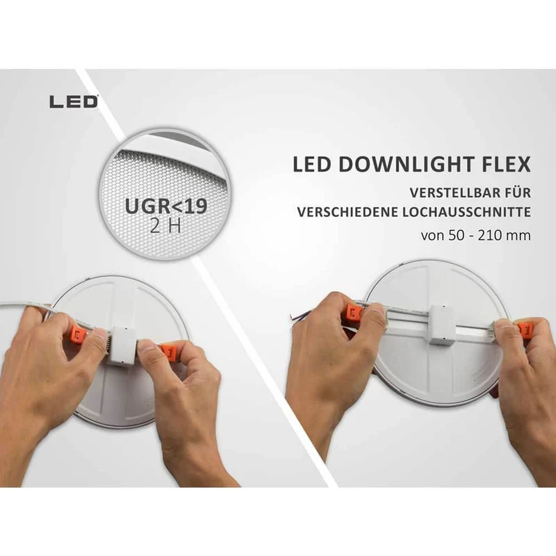 Einbau LED-Panel Ø 17,5cm Flex Dimmbar 15W Neutralweiß