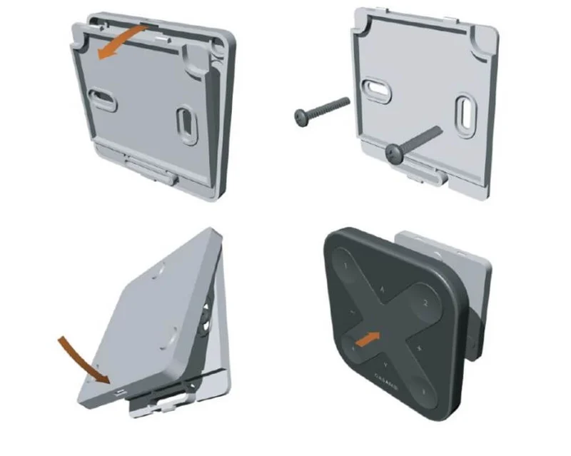 Casambi Xpress drahtloser Wandschalter mit Magnethalterung Weiß