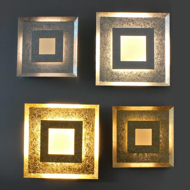 LED Wandleuchte Window M Goldfarben
