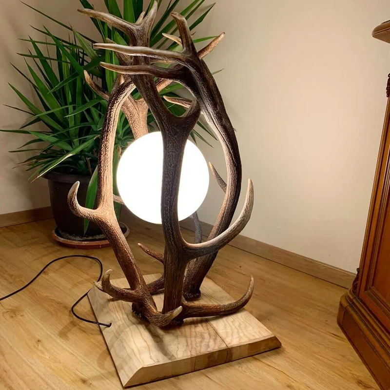 Chalet Geweih Stehlampe Rothirsch 70cm
