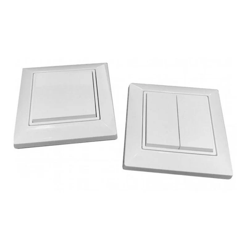Casambi Easyfit draht- & batterieloser Wandschalter 2-fach Weiß