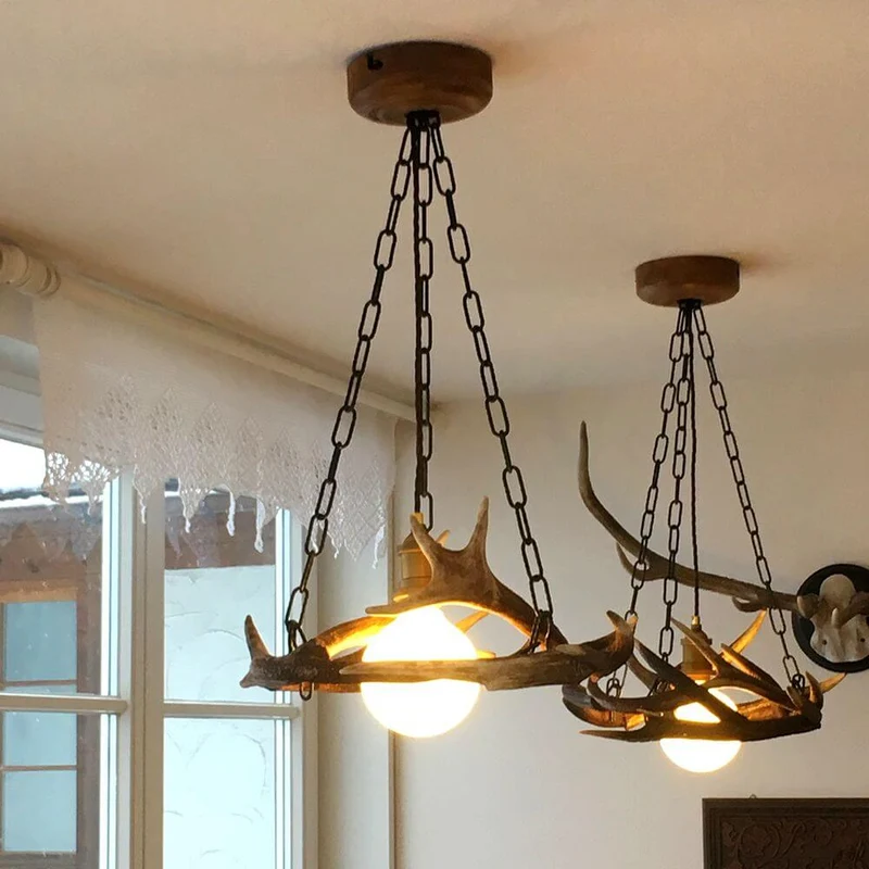 Geweih Chalet Pendellampe Ø 50cm