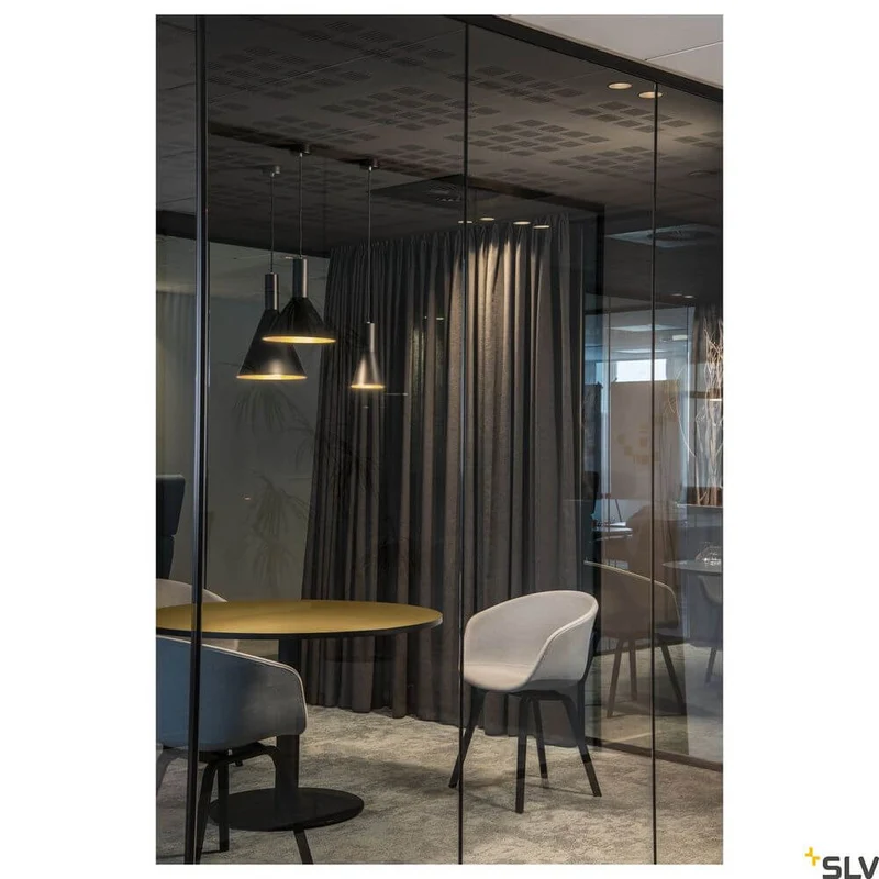Phelia 275 E27 Pendellampe Schwarz, Gold