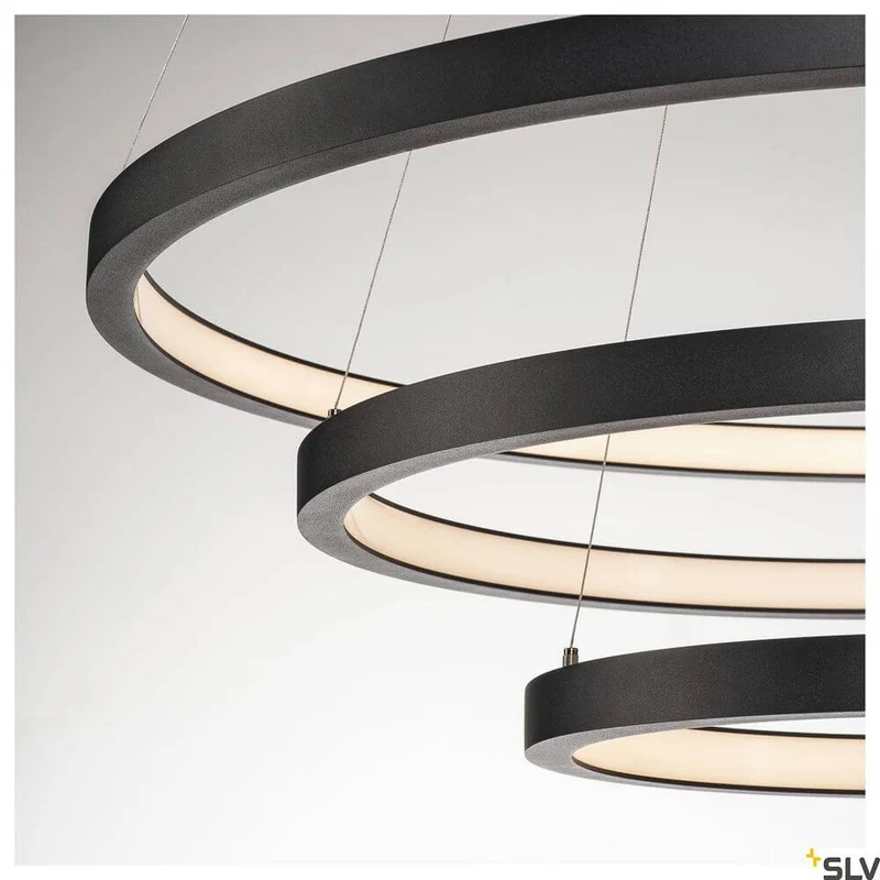 One Triple Pendellampe Dali 3000/4000K Schwarz