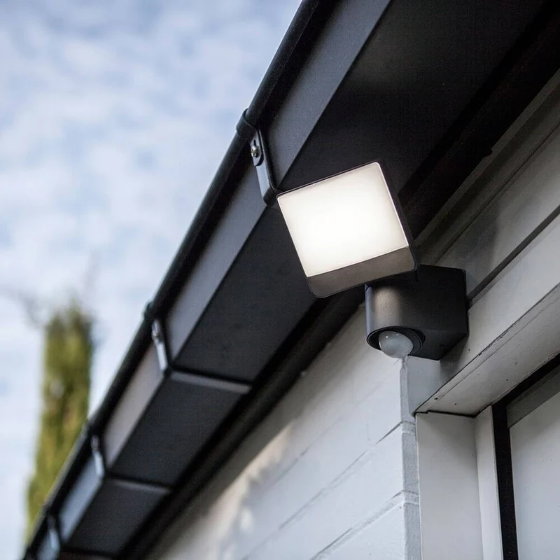 LED Außenstrahler Sunshine mit Sensor IP44 Anthrazit