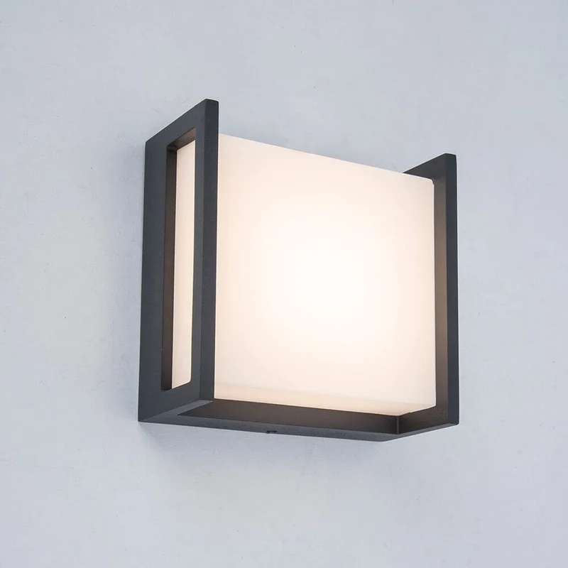 LED Außenwandleuchte Qubo IP54 Anthrazit