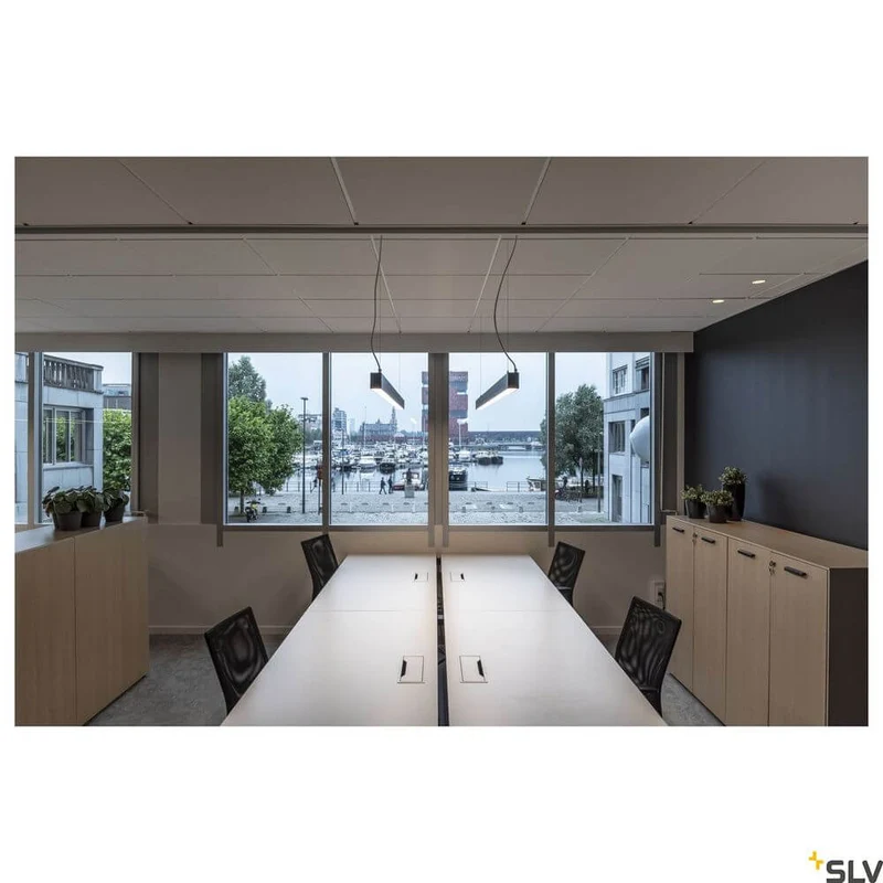 Glenos 2m Pendellampe Schwarz 4000K
