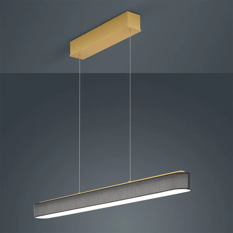 LED Pendelleuchte Boki Messing, Anthrazit