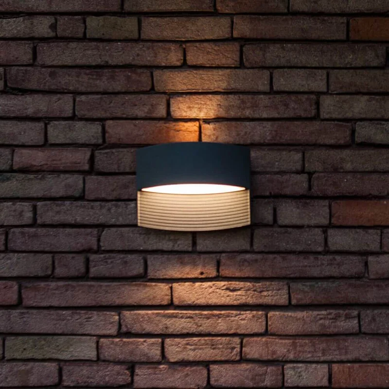 LED Außenwandleuchte Lotus IP54 Anthrazit
