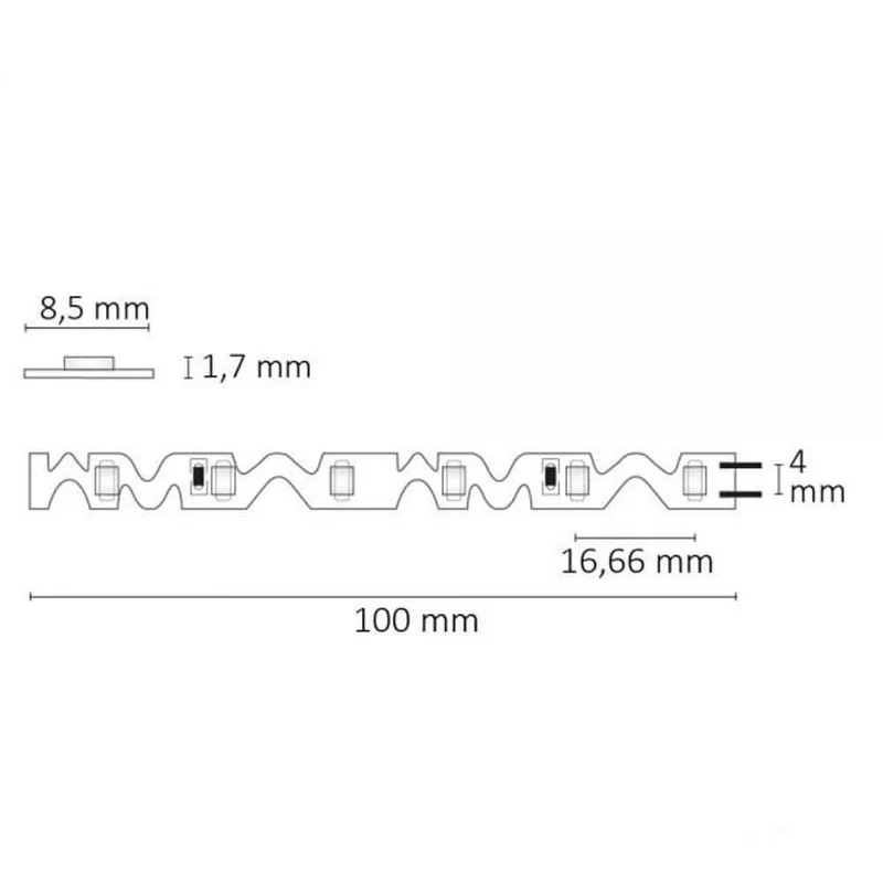 LED-Strip 5m flexibel für Ecken und Kurven 24V 950lm/m Warmweiß