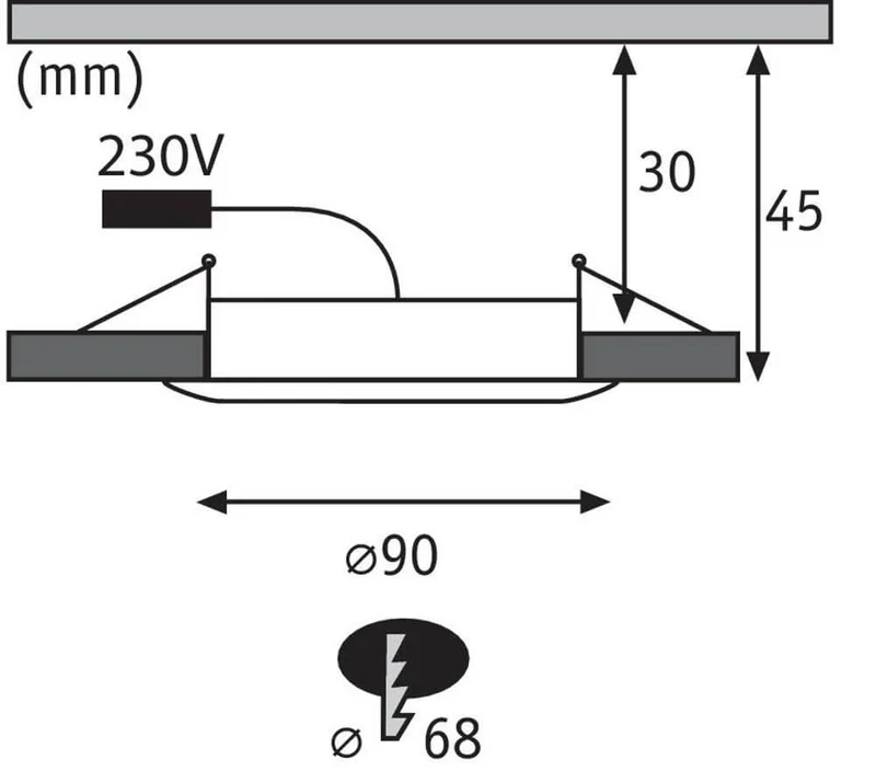 3er-Set Premium LED Einbaustrahler-Set Suon warm-dim IP44