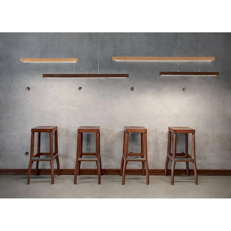 LED Hängeleuchte Smal Touch-Dimmer 1330lm Eiche-Geölt