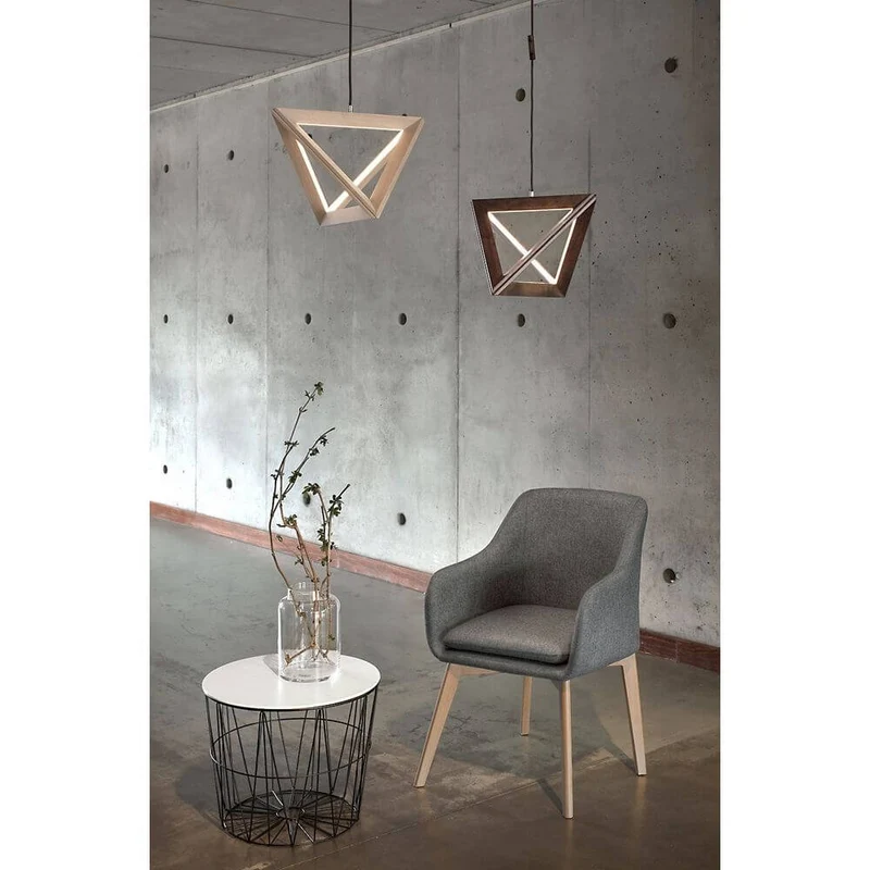 LED Pendellampe Trigonon 2500lm Eiche-Geölt