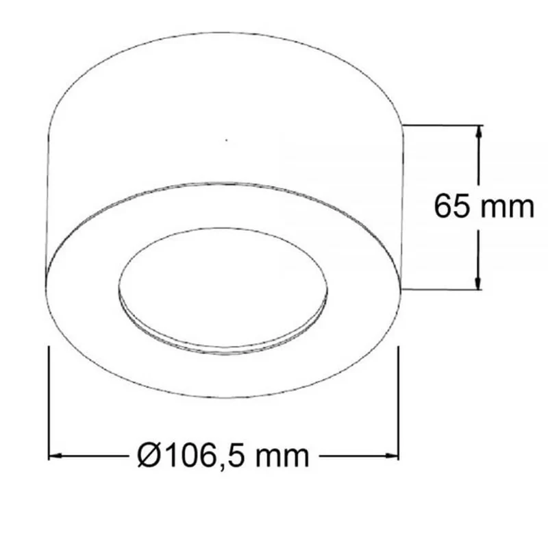 Indirektes Aufbau LED-Panel 300lm Ø 10,5cm Warmweiß