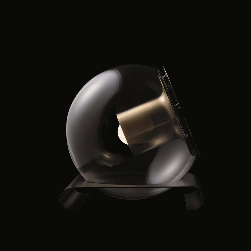 Oluce Tischlampe The Globe Antik Goldfarben