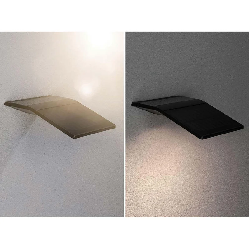 LED Wand-Solarleuchte Yoko mit Sensor IP44 3000K Anthrazit
