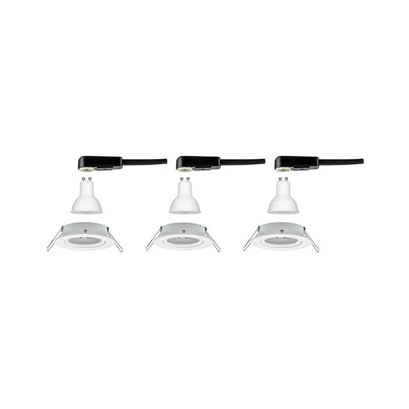 Einbauleuchten-Set Nova rund LED 3stepdim 3x6,5W GU10 Weiß