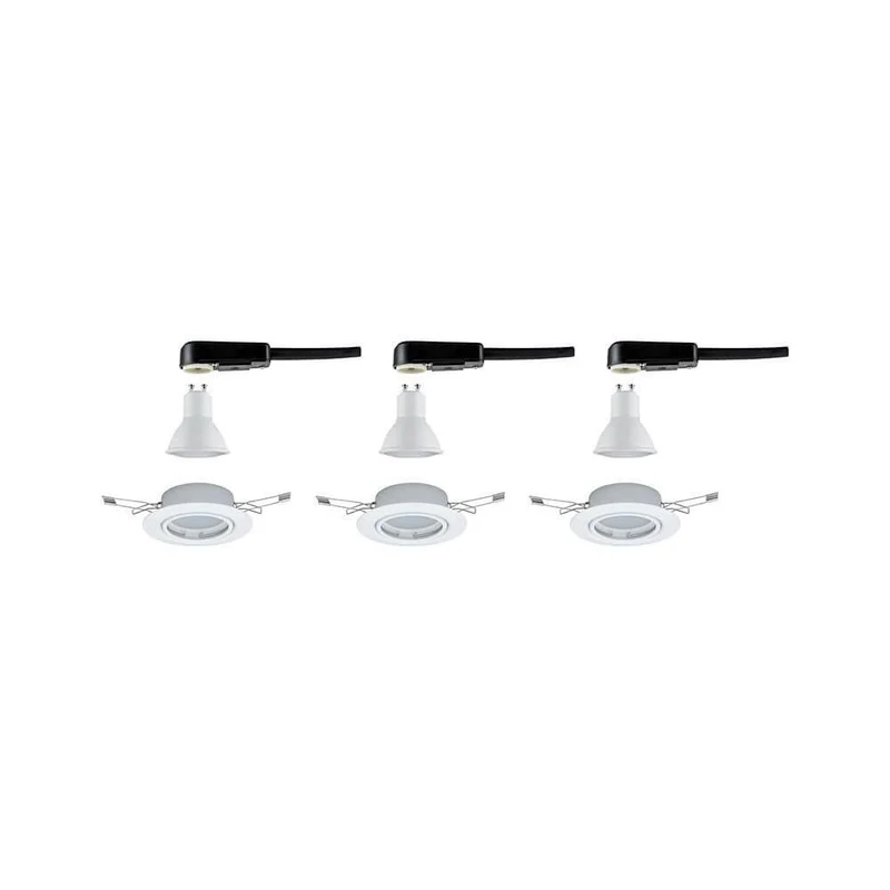 Einbauleuchten-Base rund schwenkbar LED 3-stepdim 3x5W GU10 Weiß