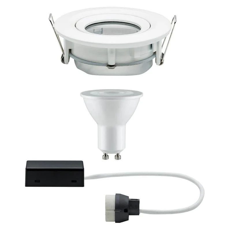 Premium EBL Set Nova IP65 schwenkbar LED 1x7W GU10 Weiß