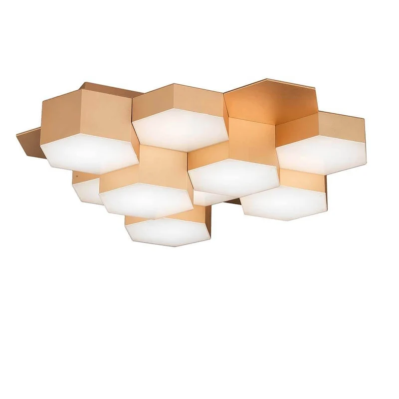 Pettine LED Design Deckenleuchte 43W, 3000K Gold-satiniert