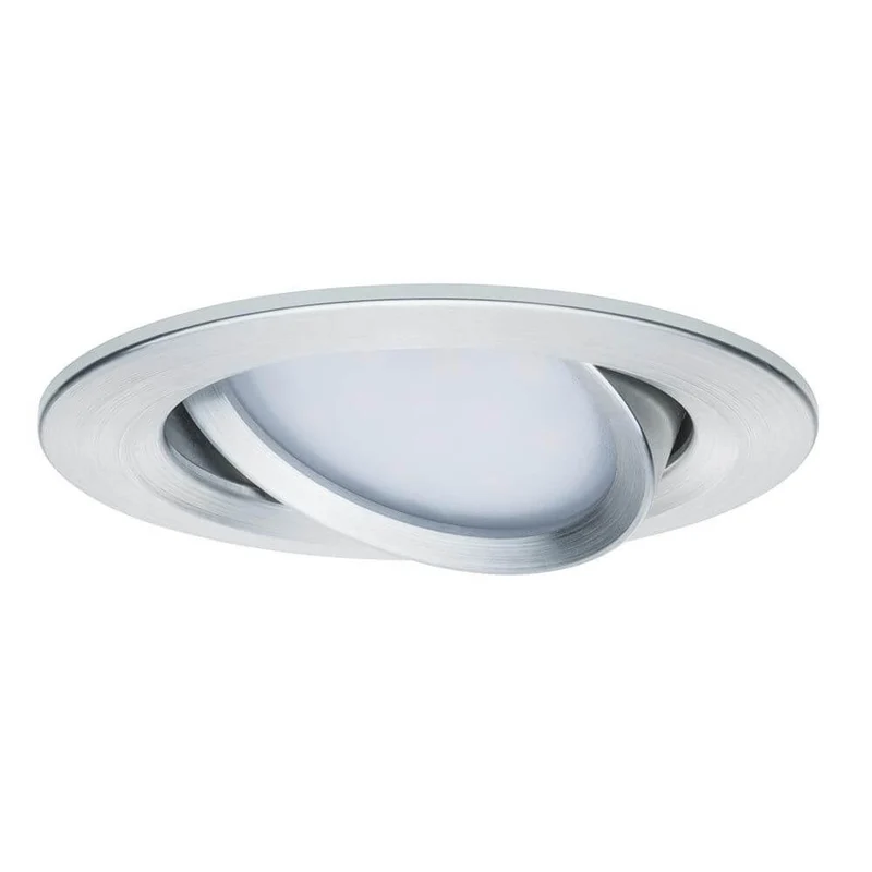 3er LED Einbauleuchten-Set Coin Slim IP23 rund 6,8W Alu dimm- & schwenkbar