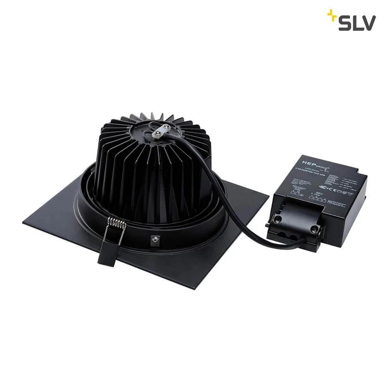 New Tria LED Einbaustrahler Eckig Schwarz 25W 30° 3000K