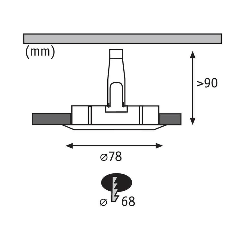 Einbauleuchte Nova IP44 rund Eisen GU10