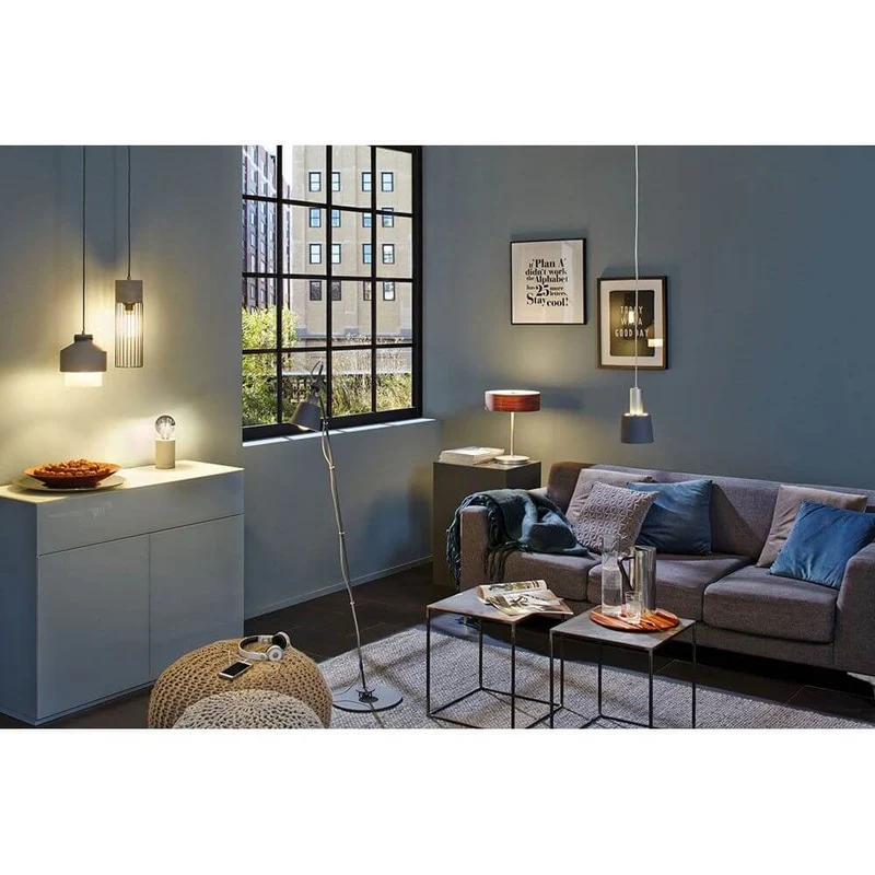 Neordic Mik Beton Tischleuchte rund Grau