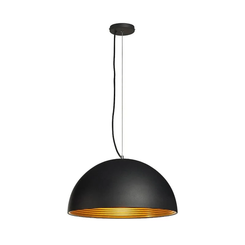 Forchini M Pendelleuchte PD-1 50cm rund schwarz gold E27 max. 40W