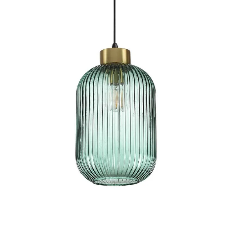Mint Pendellampe aus Glas
