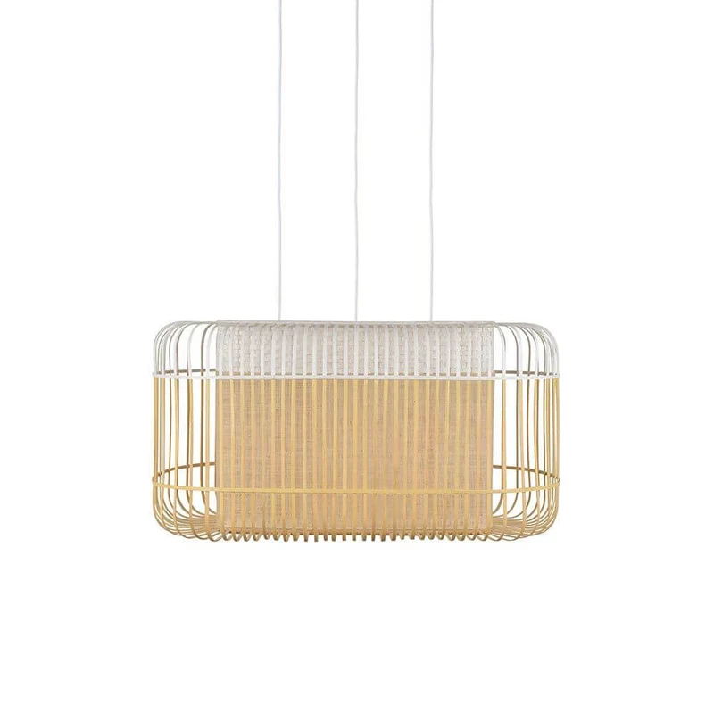 Forestier Esstisch-Hängeleuchte Bamboo Oval