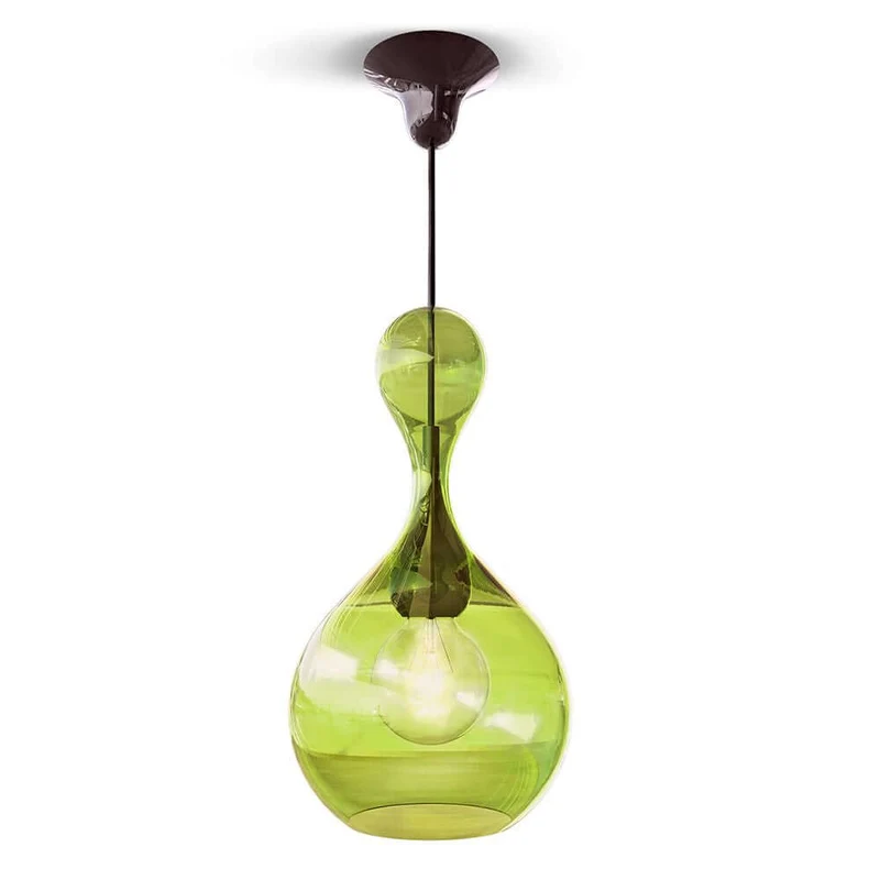 Blubb Glas-Pendellampe Mundgeblasen